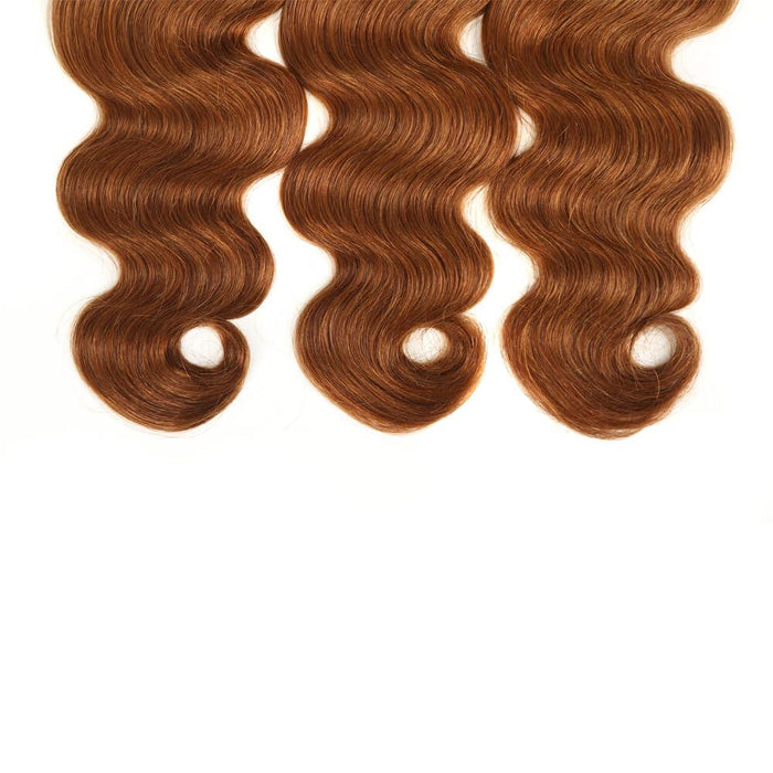 healthy end body wave t1b/30 brown ombred human hair bundles 3pcs