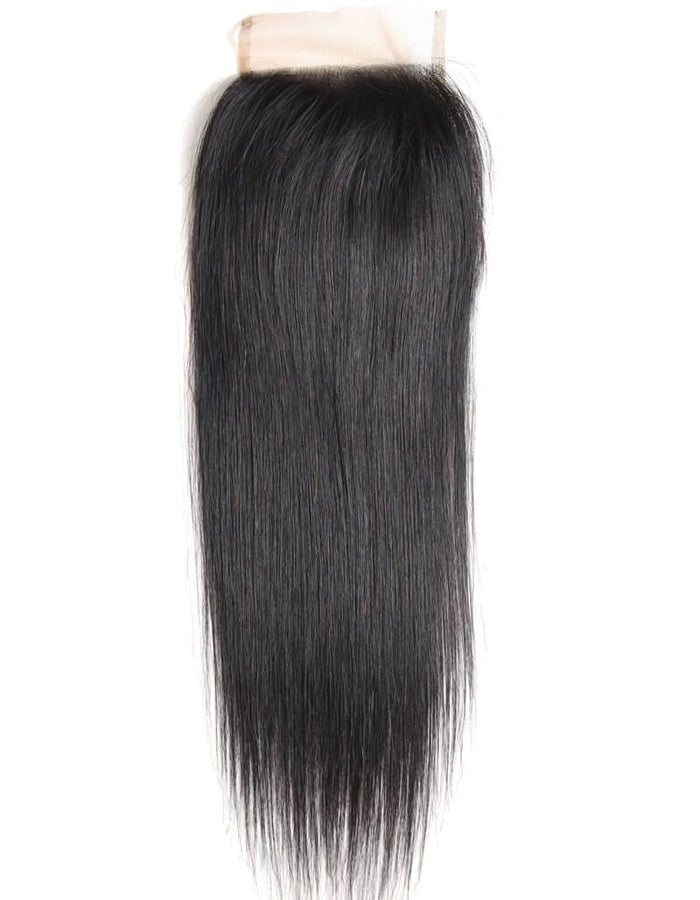 4x4 lace closure natural black straight hair weave