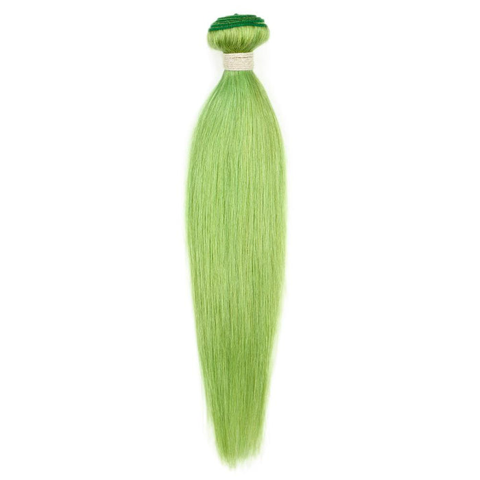 lemon green straight virgin human hair bundles