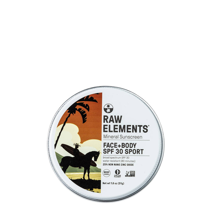 Raw Elements -  Face & Body SPF 30 Tin, 1.8 oz