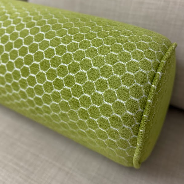 Ready to Ship :: Chartreuse Honeycomb Bolster Cover (1 available) for 9x38" insert