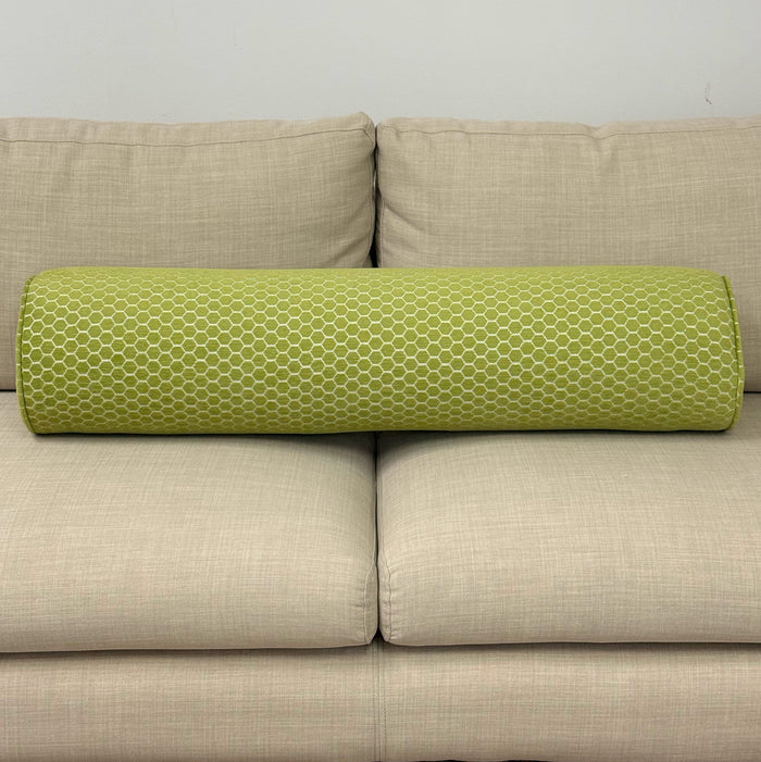 Ready to Ship :: Chartreuse Honeycomb Bolster Cover (1 available) for 9x38" insert