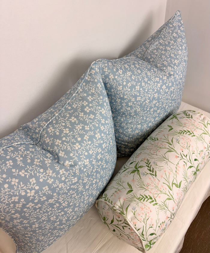 Ready to Ship :: Megan in Rain Reverse Pillow (PAIR) for 22" inserts