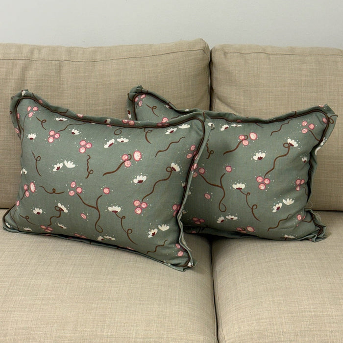 Ready to Ship :: Olivia in Muddy Green by Ottoline Pillow Covers (PAIR)