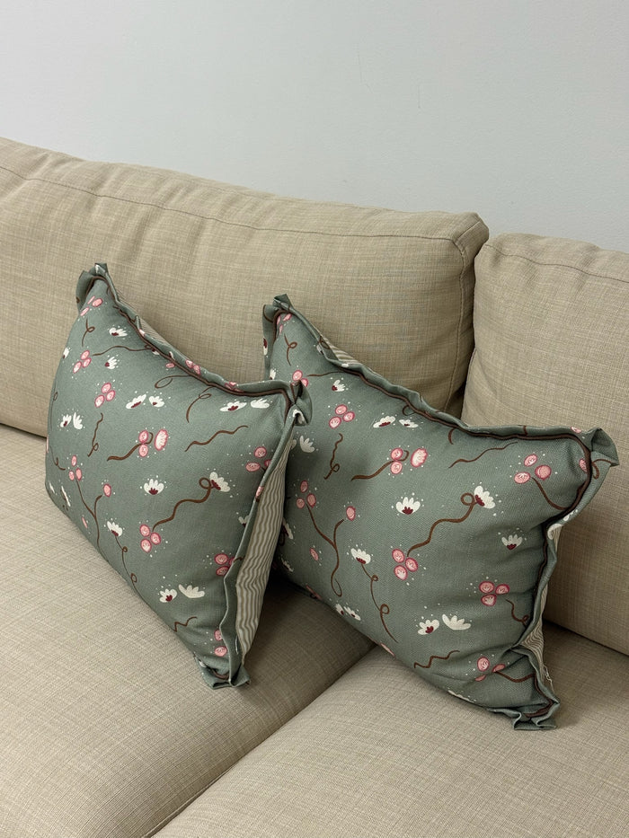 Ready to Ship :: Olivia in Muddy Green by Ottoline Pillow Covers (PAIR)