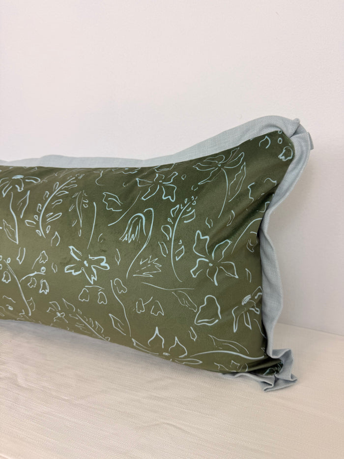 Ready to Ship :: Secret Garden by Gray Benko Pillow Cover (1 available) for 14x36" insert