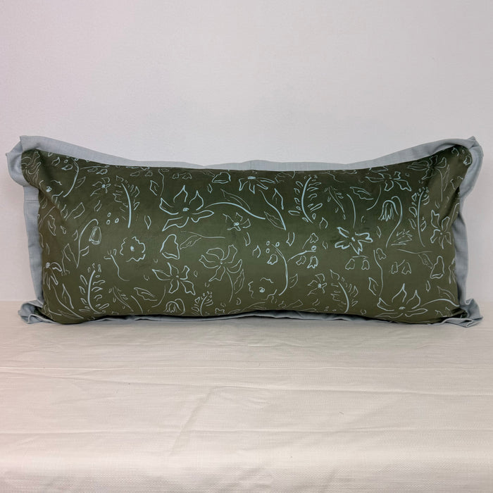 Ready to Ship :: Secret Garden by Gray Benko Pillow Cover (1 available) for 14x36" insert