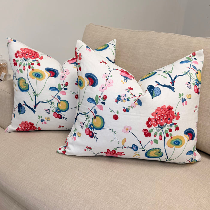 Ready to Ship :: Vasily in Multi by Schumacher Pillow Covers (PAIR) for 18x22" inserts