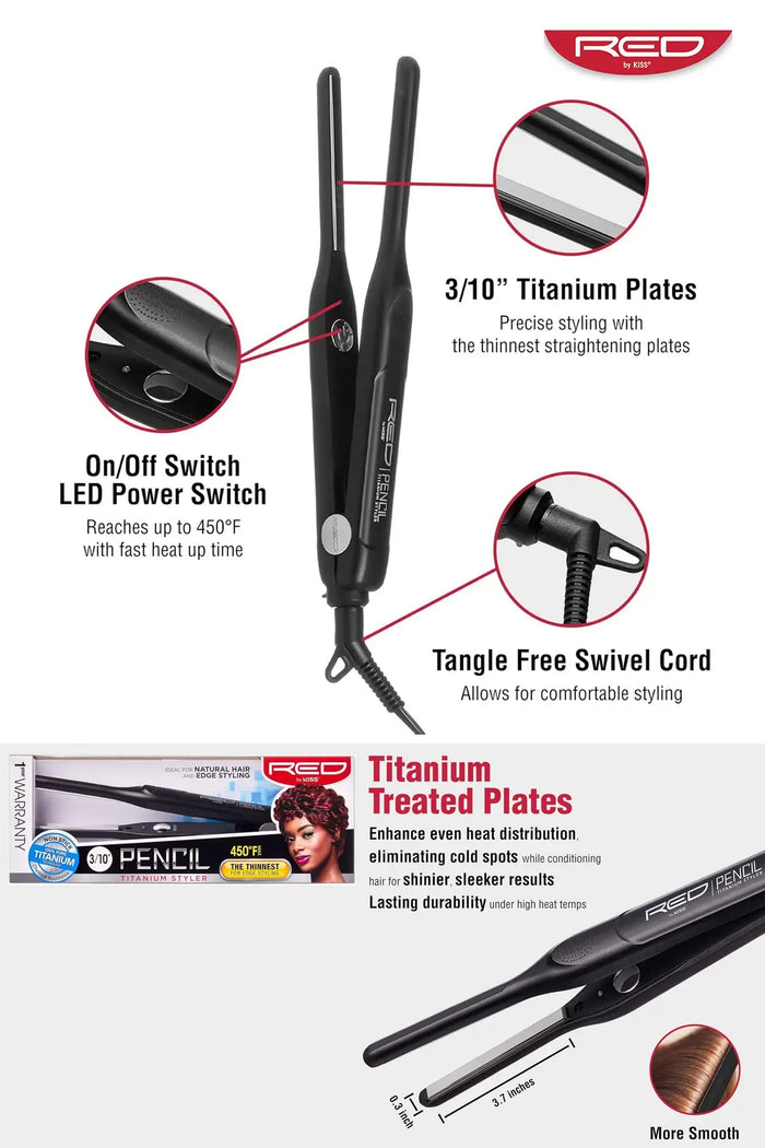 RED BY KISS TITANIUM FLAT IRON - BSW BEAUTY CANADA