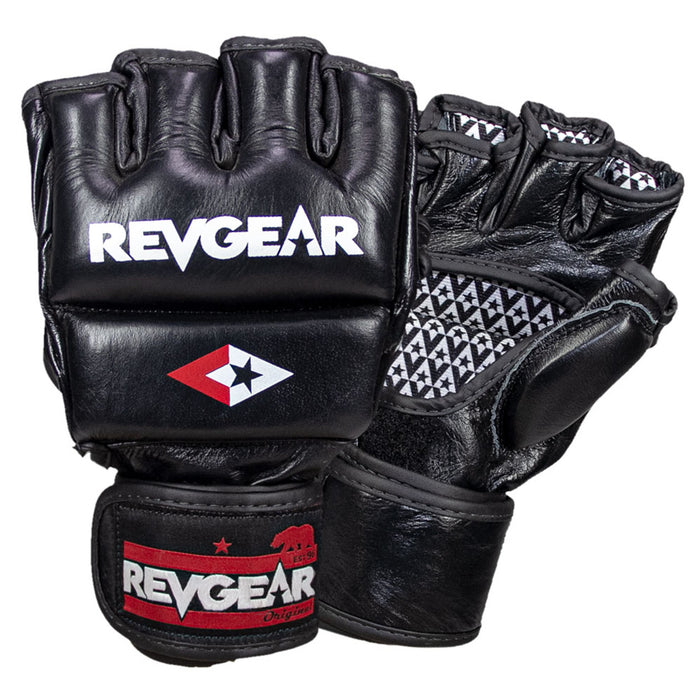 REVGEAR PRO SERIES LEATHER GEL MMA GLOVES
