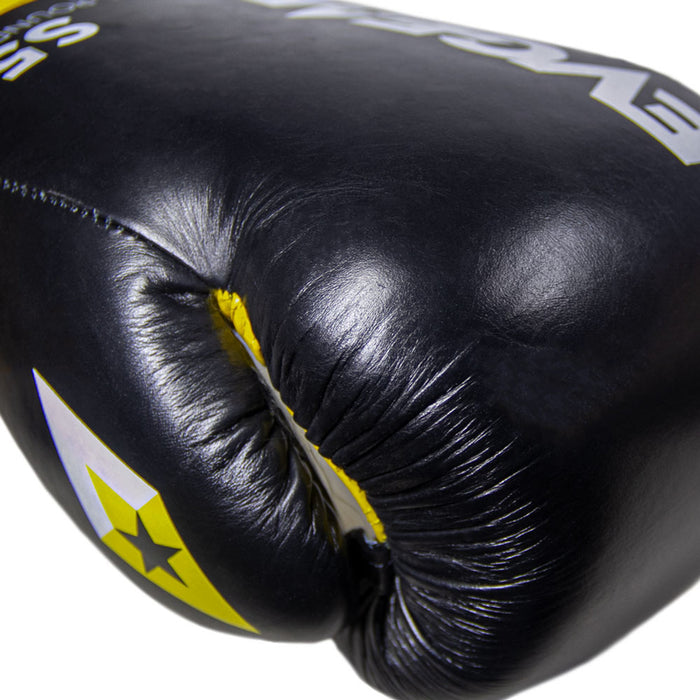 REVGEAR S5 ALL ROUNDER LEATHER BOXING GLOVES BLACK-YELLOW