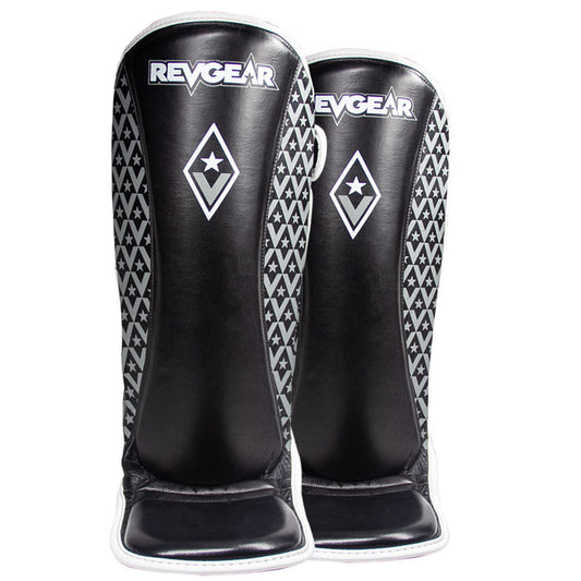 REVGEAR SUPERLIGHT LEATHER SHINGUARDS BLACK