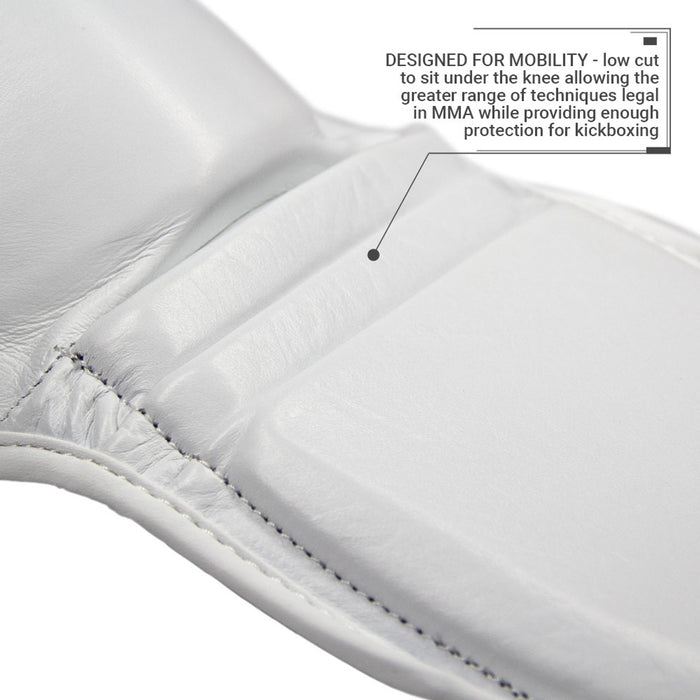 REVGEAR SUPERLIGHT LEATHER SHINGUARDS WHITE - Takedown Distribution