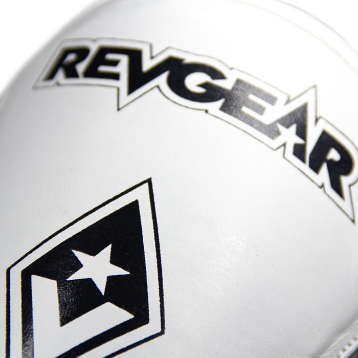 REVGEAR SUPERLIGHT LEATHER SHINGUARDS WHITE - Takedown Distribution