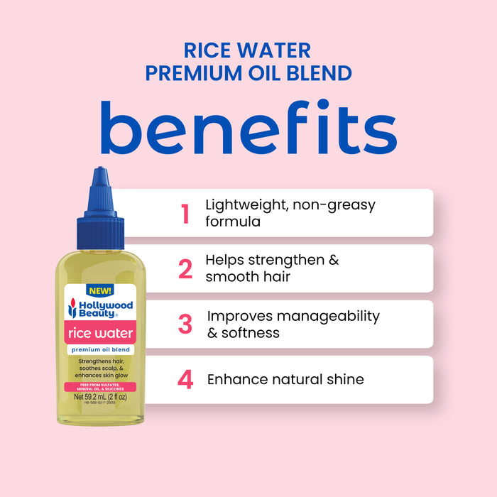 Rice Water Premium Oil Blend for Hair, Scalp, Skin, and Nails - 2 fl oz