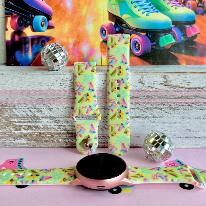 Roller Girl Print Silicone Band For Samsung Watch