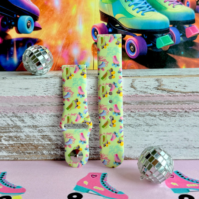 Roller Girl Print Silicone Band For Samsung Watch