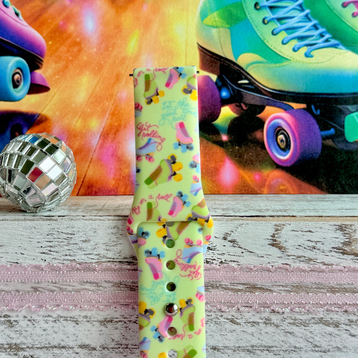 Roller Girl Print Silicone Band For Samsung Watch