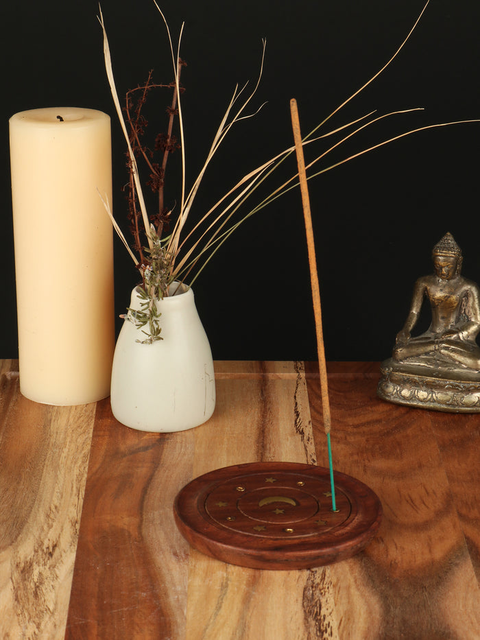 Round Incense Holder Moon & Star | One Colour-Image 1