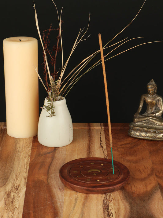 Round Incense Holder Moon & Star | One Colour-Image 1