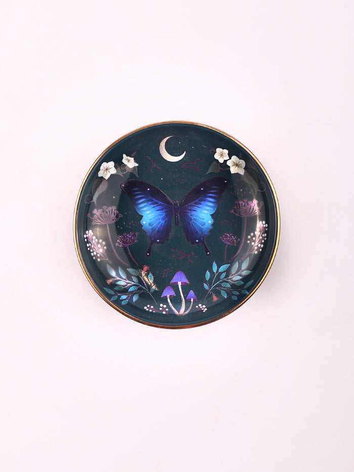 Round Midnight Moth Trinket Dish | One Colour-Image 2