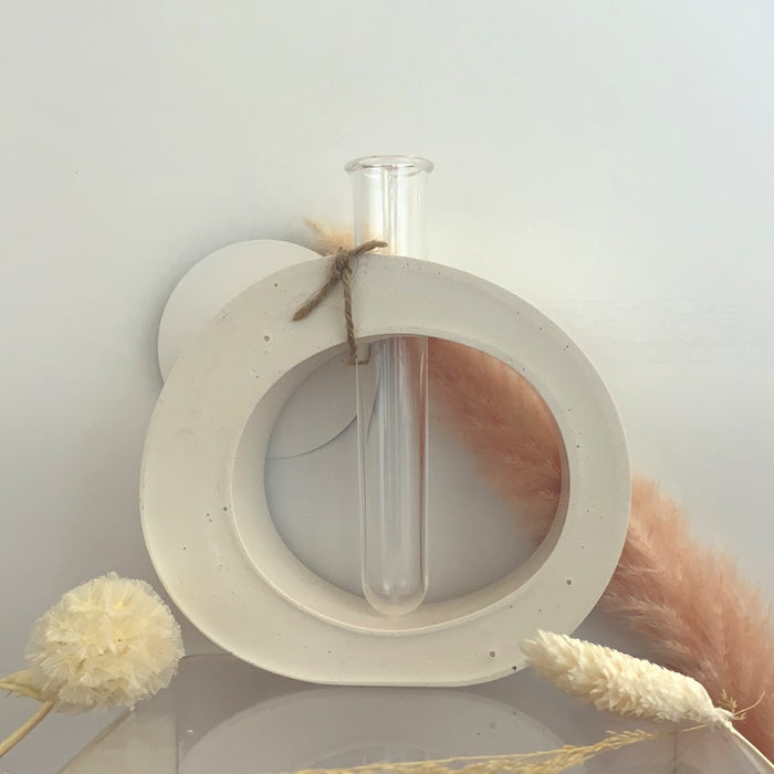 Round Vase (Black, White, & Stone
