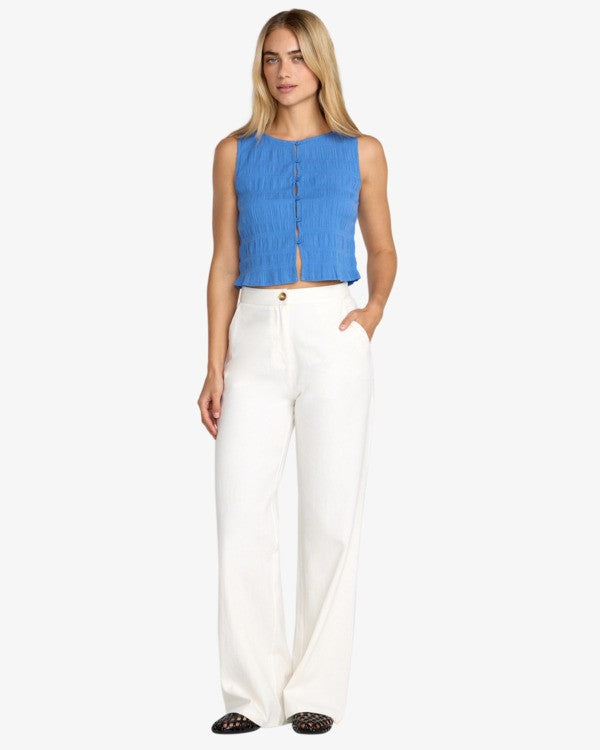 RVCA Scrunch Top - Blue Relic