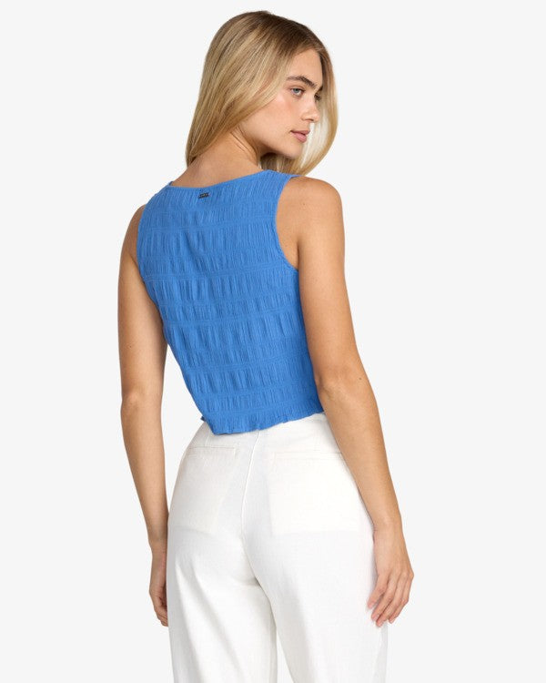 RVCA Scrunch Top - Blue Relic