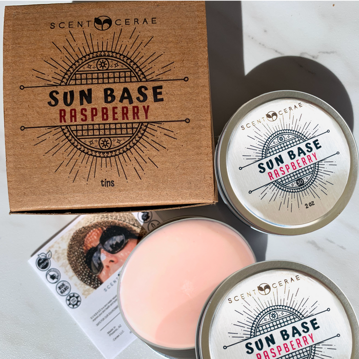 Scentcerae - Sun Base Raspberry Zinc Natural Sun Protection Tin
