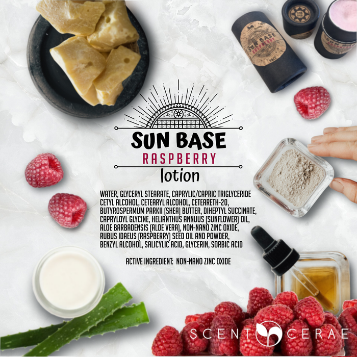 Scentcerae - Sun Base Raspberry Zinc Natural Sun Protection Tin