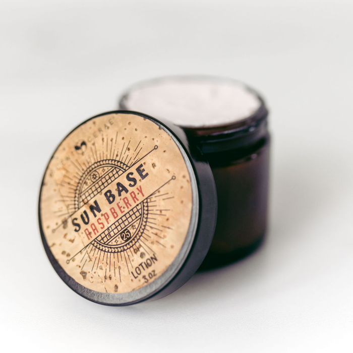 Scentcerae - Sun Base Raspberry Zinc SPF Moisturizer Cream Jar