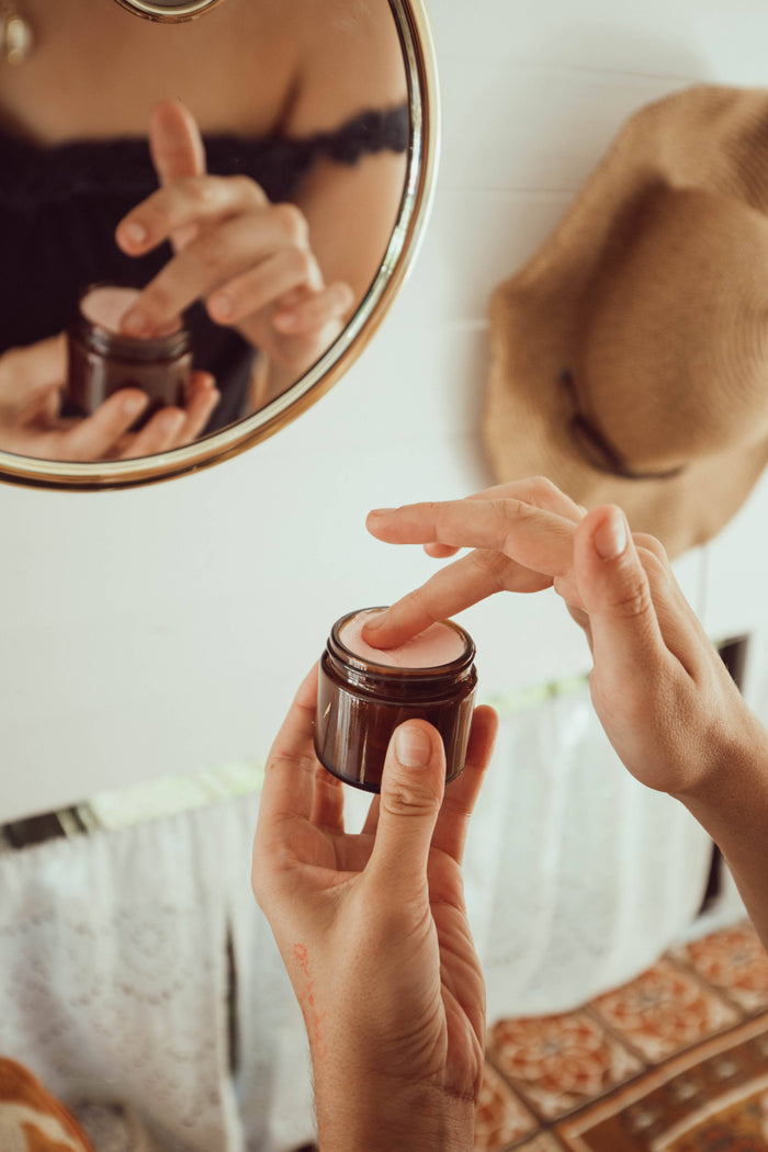 Scentcerae - Sun Base Raspberry Zinc SPF Moisturizer Cream Jar
