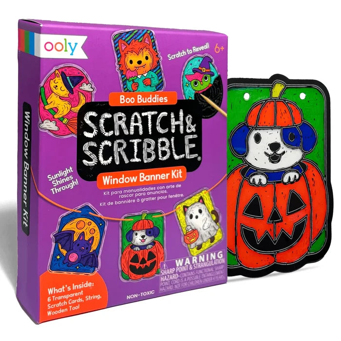 Scratch & Scribble Mini Window Banner Kit - Boo Buddies