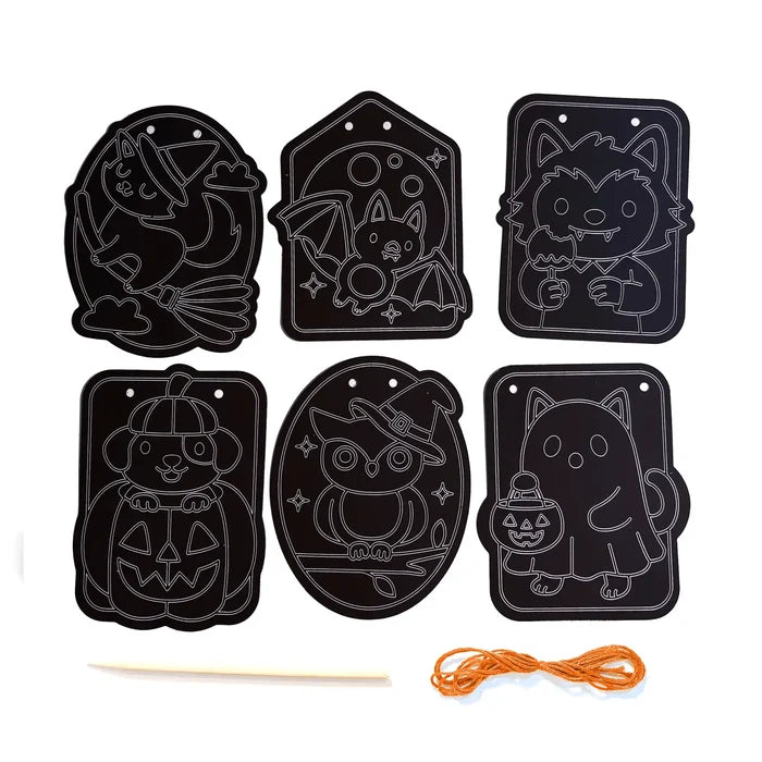 Scratch & Scribble Mini Window Banner Kit - Boo Buddies