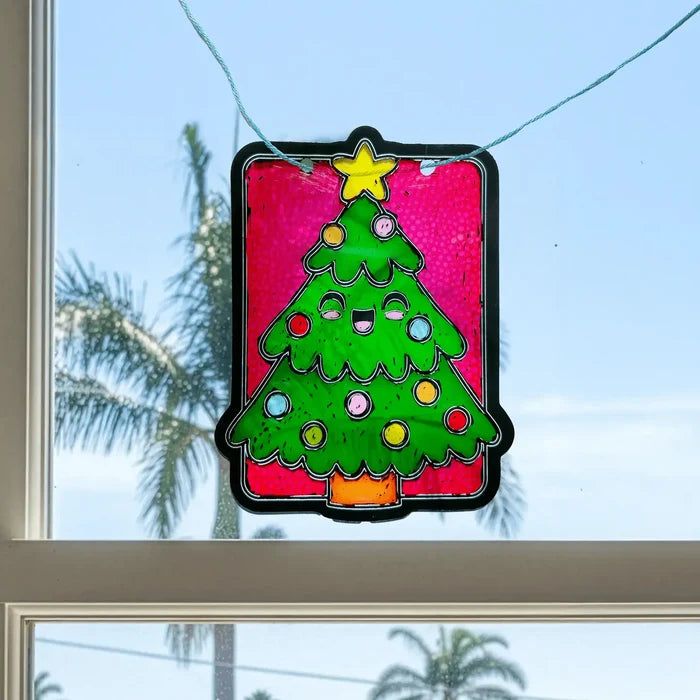 Scratch & Scribble Mini Window Banner Kit - Festive Friends