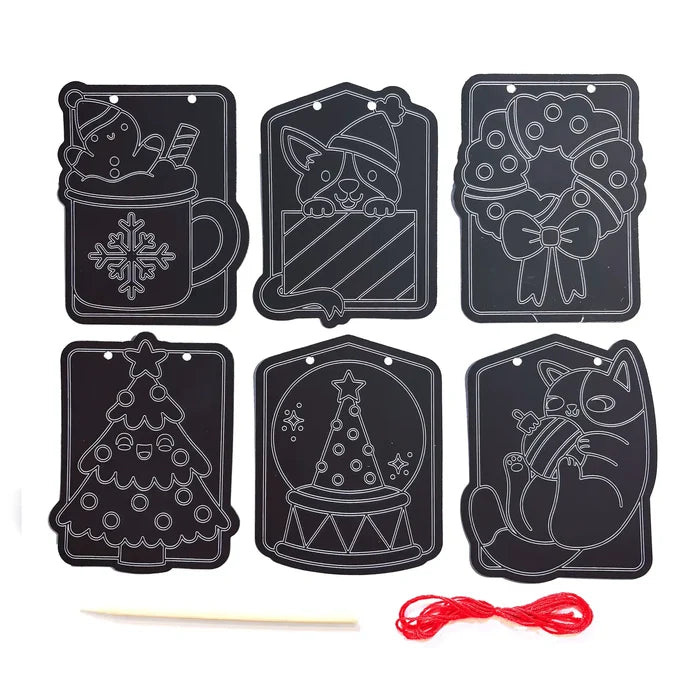 Scratch & Scribble Mini Window Banner Kit - Festive Friends