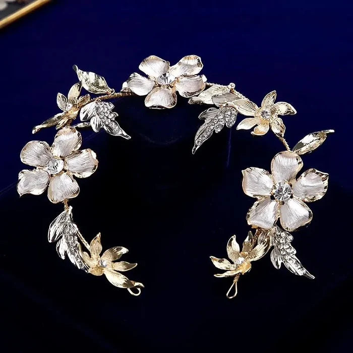 Wedding Hair Accessories - Gold Crystal Bridal Headband