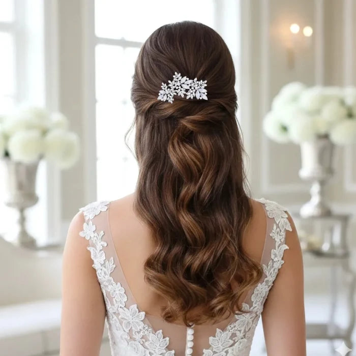 Wedding Hair Accessories -  Opal and Pearl Bridal Hair Comb
