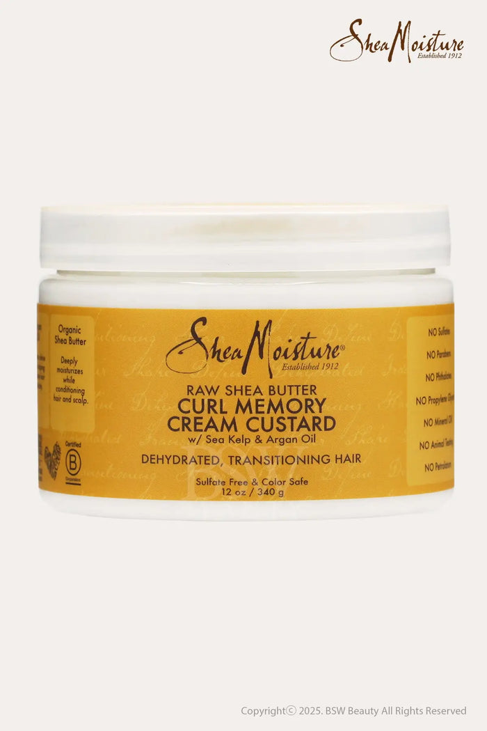 SHEA MOISTURE RAW SHEA BUTTER CURL MEMORY CREAM CUSTARD 12oz - BSW BEAUTY CANADA