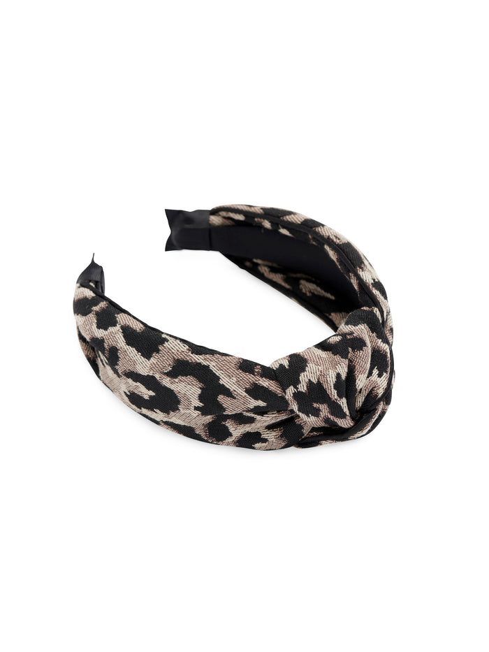 Shiraleah Leopard Knotted Headband, Leopard