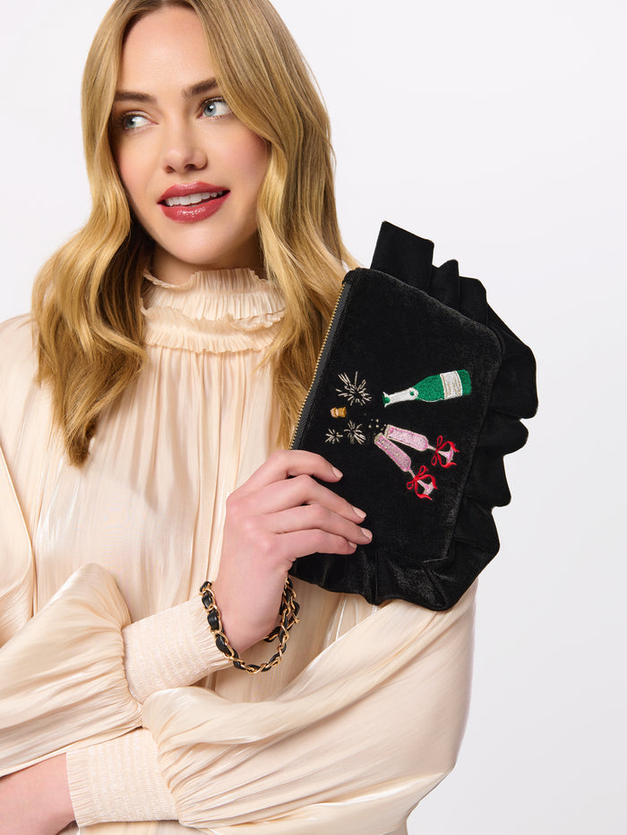 Shiraleah Pop Wristlet, Black