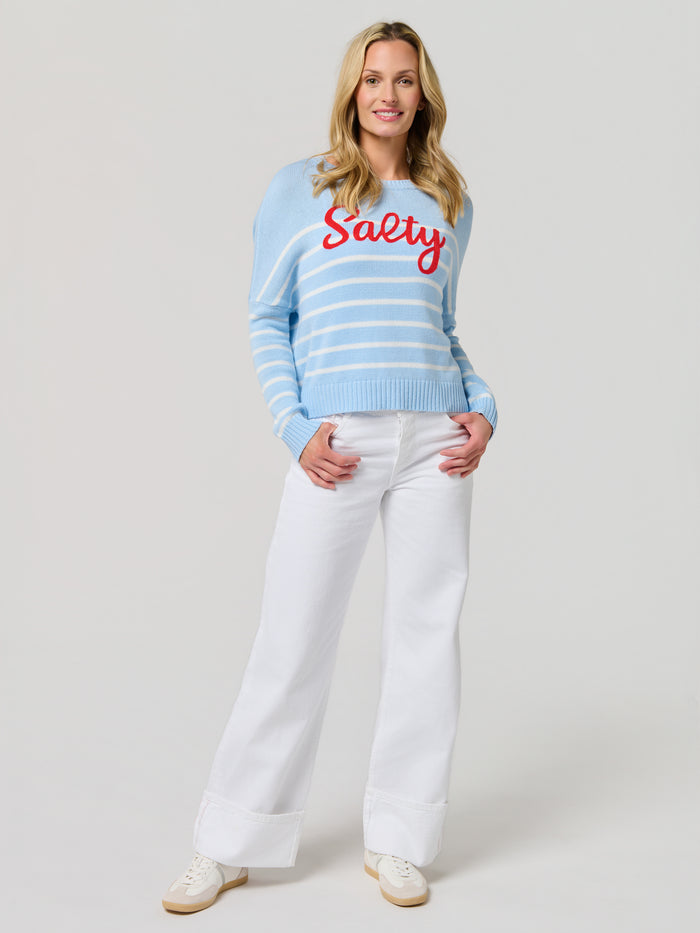 Shiraleah "Salty" Relaxed Fashion Fit Sweater BLUE