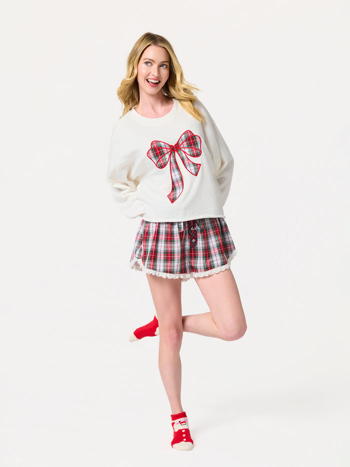 Shiraleah Tartan Boxer Short RED / EXTRA SMALL