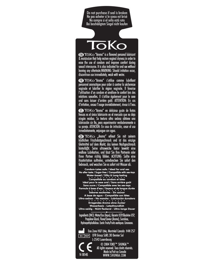 Shunga Toko Aroma Flavoured Lubricant Melon Mango 5.5 fl oz