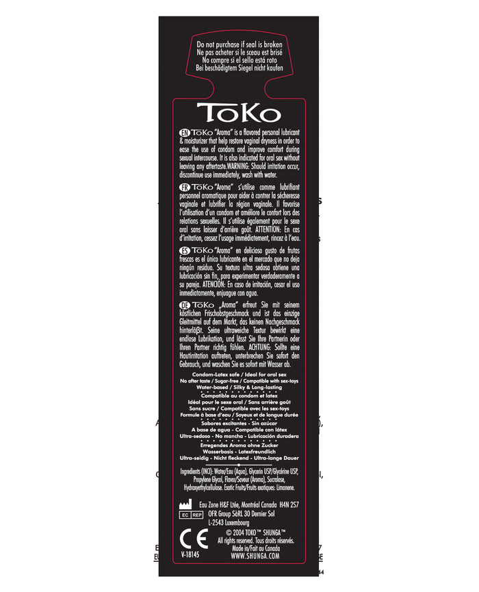 Shunga Toko Aroma Lubricant Lustful Litchee 5.5 fl oz