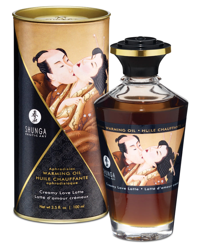 Shunga Warming Oil Creamy Love Latte 3.5 fl oz
