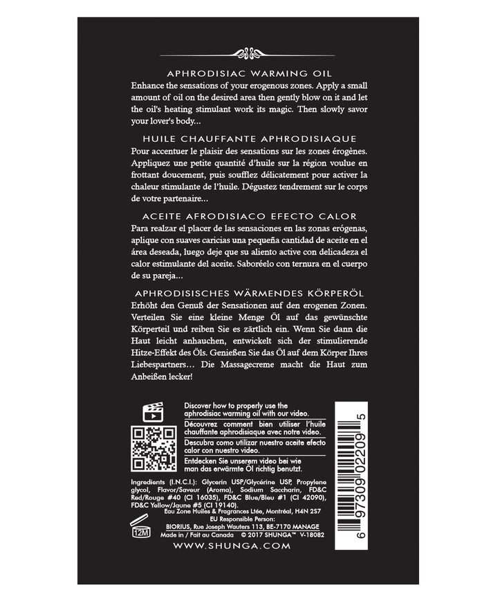 Shunga Warming Oil Intoxicating Chocolate 3.5 fl oz