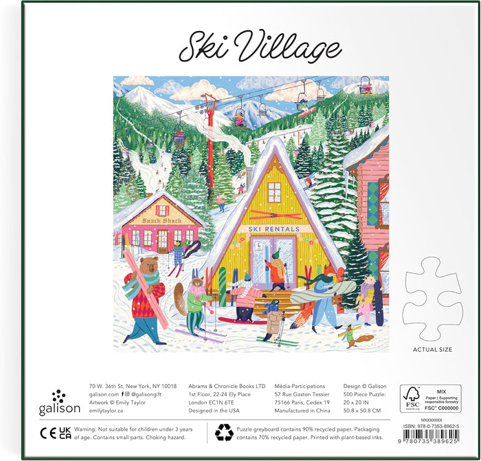 Ski Village 500 Piece Puzzle