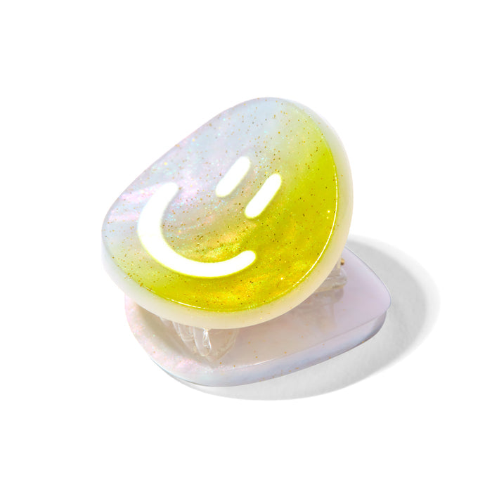 close up of Smile! Mini Hair Clips on a white background
