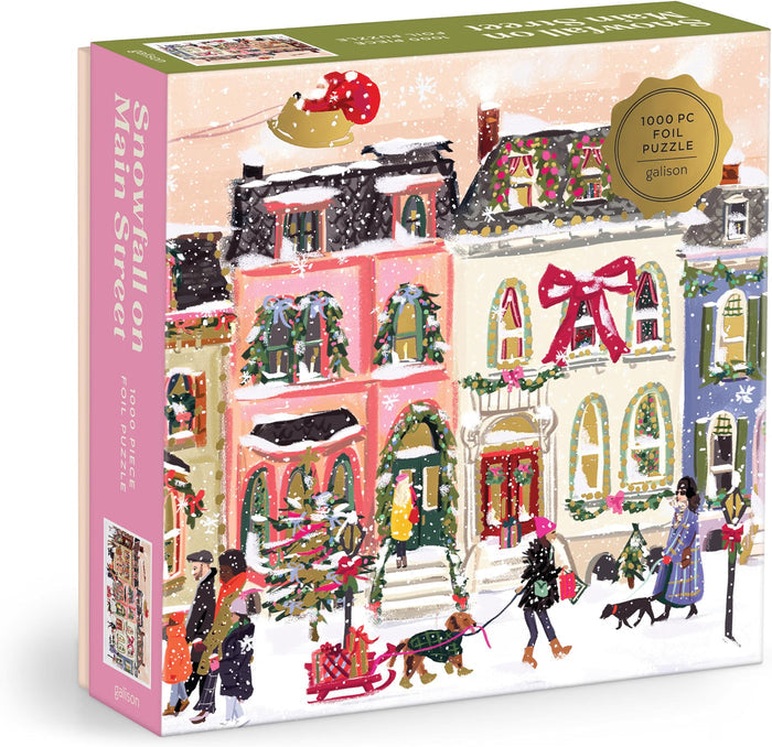 Snowfall on Main Street 1000 Piece Puzzle